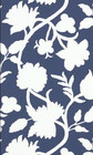 Thibaut Navy Blue   White Cabrera Floral Wallpaper Double Roll T-35141  have 6 