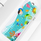 Baby Bath Mat For Tub Kids Non Slip Bathtub Mat Extra Long 40x16 Inch Sea World