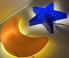 Ikea Smila M  ne Half Moon   Star Wall Light Bedroom Nursery Night Lamp Excellent