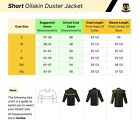 Oilskin Cotton Western Short Duster Jacket   Waterproof Breathable Long Sleeves