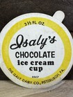 1960s Isaly s Chocolate Ice Cream Cup Lid Nos Pittsburgh Pa 
