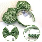 Rare Collection Green Sequin Bow Exclusive Disney-parks Headband Minnie Ears Us