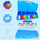 25 Note Glockenspiel Xylophone - Color-coded Metal Keys With Mallets  Percuss   