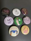 Lot Of 8 Vintage 90s Paul Frank Buttons  1 Inch Each  Pin Backs