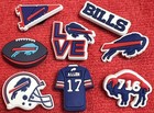      New 16-pack Buffalo Bills Crocs Shoe Charms Mafia Nfl  Josh Allen Helmet Fan 