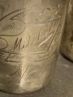 Antique 833 Cop Silver Kiddush Wine Cups  2 