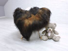 Real Icelandic Sheepskin Rug Brown Black Shiny Hair Area Rug Chair Cover 56 1