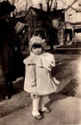 Vintage Photo Old Antique Picture Woman Little Girl Coat Dress Hat Purse Home
