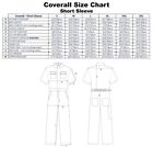 Men s Coverall Short Sleeve Jumpsuit Cotton Blend Zipper Front Pockets Overalls