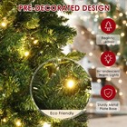 7ft Pre-lit Artificial Pencil Christmas Tree With 350 Led Warm White Lights M3e6