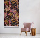 Paisley Removable Wallpaper Golden And Pink Wall Mural Wall Art