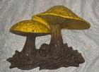 Mushrooms 1960s 1970s Mcm Wall Decor Hippie 12x15 Orange Brown Vintage See Pics