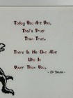 Vintage Dr Seuss Cat In The Hat Counted Cross Stitch Framed Quote Wall Art