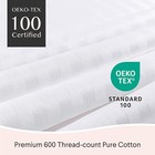 600tc 100  Cotton Pillow Protector Zippered Pillow Oeko-tex Certified 2-6 Pack