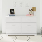 Storkcraft Brookside 6 Drawer Double Dresser  white      Greenguard Gold Certified
