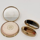 Vintage Max Factor Compact Set Creme Puff   Lipstick Case Mother Of Pearl