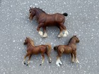 Lot 3 Vtg Breyer Horse Custom Bodies Clydesdale Stallion Foal Classic Arabian