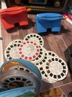 Mattel View-master 3d Viewers Set Of Red And Blue With A Few Pic Reels