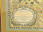1929 Map Of Old Boston Presented By The Boston Five Cents Savings Bank Framed