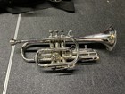 Coueson Paris Bb Cornet Silver With Blessing 10 1 2 Mouthpiece   Soft Case
