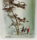 Vintage Aristocrat Rust Craft A 34 Christmas Greeting Card Unused Mcm 