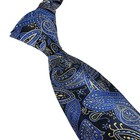 New Luxury Paisley Blue Black Beige Woven Skinny Silk Classic Men s Tie Necktie