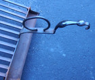 Rare 18th C  Wrought Iron Hearth Gridiron W grease Collection   Pigtail Feet