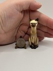 Vintage Retired Hagen Renaker Miniature Siamese Tall Cat Figurine Trinket    