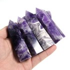 Natural Dream Amethyst Quartz Crystal Gem Point Wand Healing Meditation Stone Us