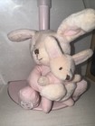 Carters Baby Nursery Lamp Pink Bunny Rabbit Vintage Deluxe W shade Plush New