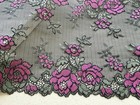 2 Yards Stretch  3-tones Embroidered Lace Trim  sewing crafts lingerie 6 5   wide