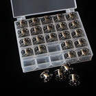 25pcs set Metal Bobbins For Sewing Machine  Plastic Case  Storage Box For Spools