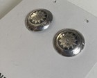Navajo Sterling Silver  Concho Stamped Post Earrings