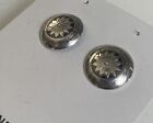 Navajo Sterling Silver  Concho Stamped Stud Earrings