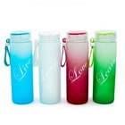 Inspirational Frosted Glass Water Bottles Set Of 4 - Live  Laugh  Love    Learn