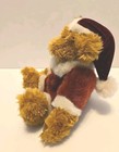 Russ Berrie Kris Teddy Bear Christmas Santa Suit   Hat Plush Stuffed Animal 6 