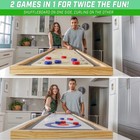 Gosports 6 Ft Tabletop Shuffleboard And Curling 2 In 1 Game With 8 Pucks And    