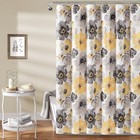  Leah Floral Shower Curtain  72  W X 78  72 w X 78 l  pack Of 1  Yellow   Gray