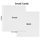 50 Pack Blank Cards Folded Cardstock Thank You Greeting 2x3 5  White