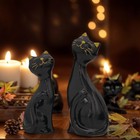 2pcs Black Cat Figurines And Statues For Home Decor - Black Cat Figurine For    