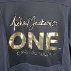 Michael Jackson One Cirque Du Soleil Hoodie Small Black Gold Raised Lettering 