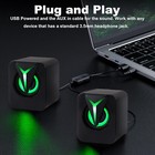 Usb Wired Computer Speakers Colorful Rgb Led Stereo 3 5mm For Pc Laptop Desktop