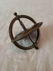 Vintage 1950   s Metal Gyroscope Center Spinning Top Classic Toy France Etranger