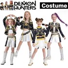 Kpop Demon Hunter Girls Group Black Gold Costume Set - Demon Hunter