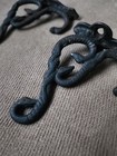 Antique Vintage Pair Of Snake Hooks Serpent Hooks Cast Iron Victorian Coat Rare