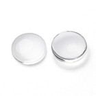Craftdady 200pcs Transparent Glass Cabochons 13 5 14mm Clear Glass Flat Back    