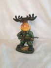 Hunting Moose In Camo 9  Resin Figurine