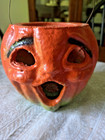 Antique 6   Choir Boy Paper Mache Pulp Halloween Pumpkin Jack O Lantern Jol