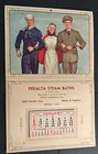 1944 Patriotic Home Front Adv Calendar Peralta Steam Baths Berkeley California