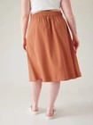 New Athleta Arrival Midi Upf Comfy Stretch Skirt Size 2x 20 Orange Pockets Eco